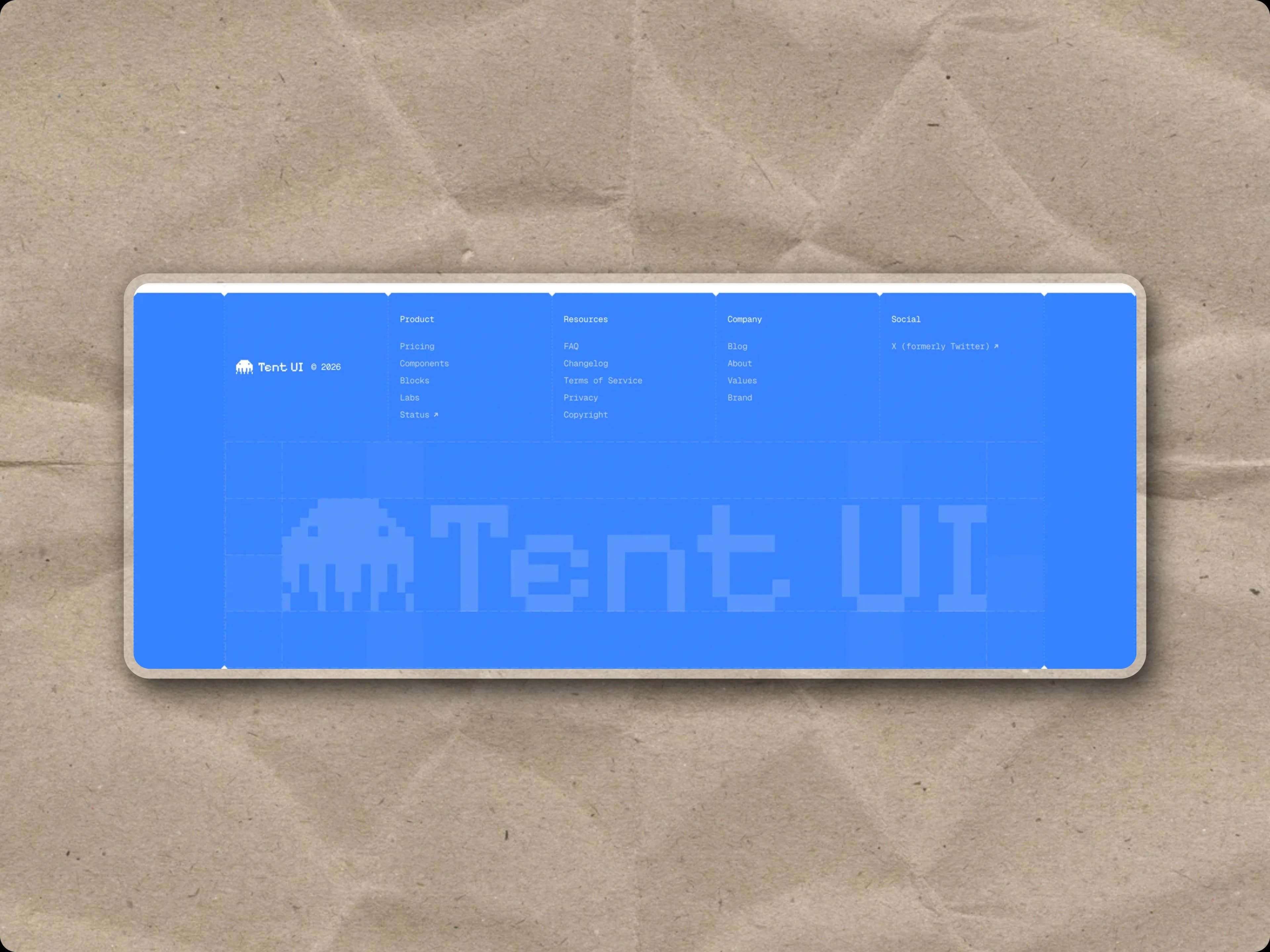 Component library site footer