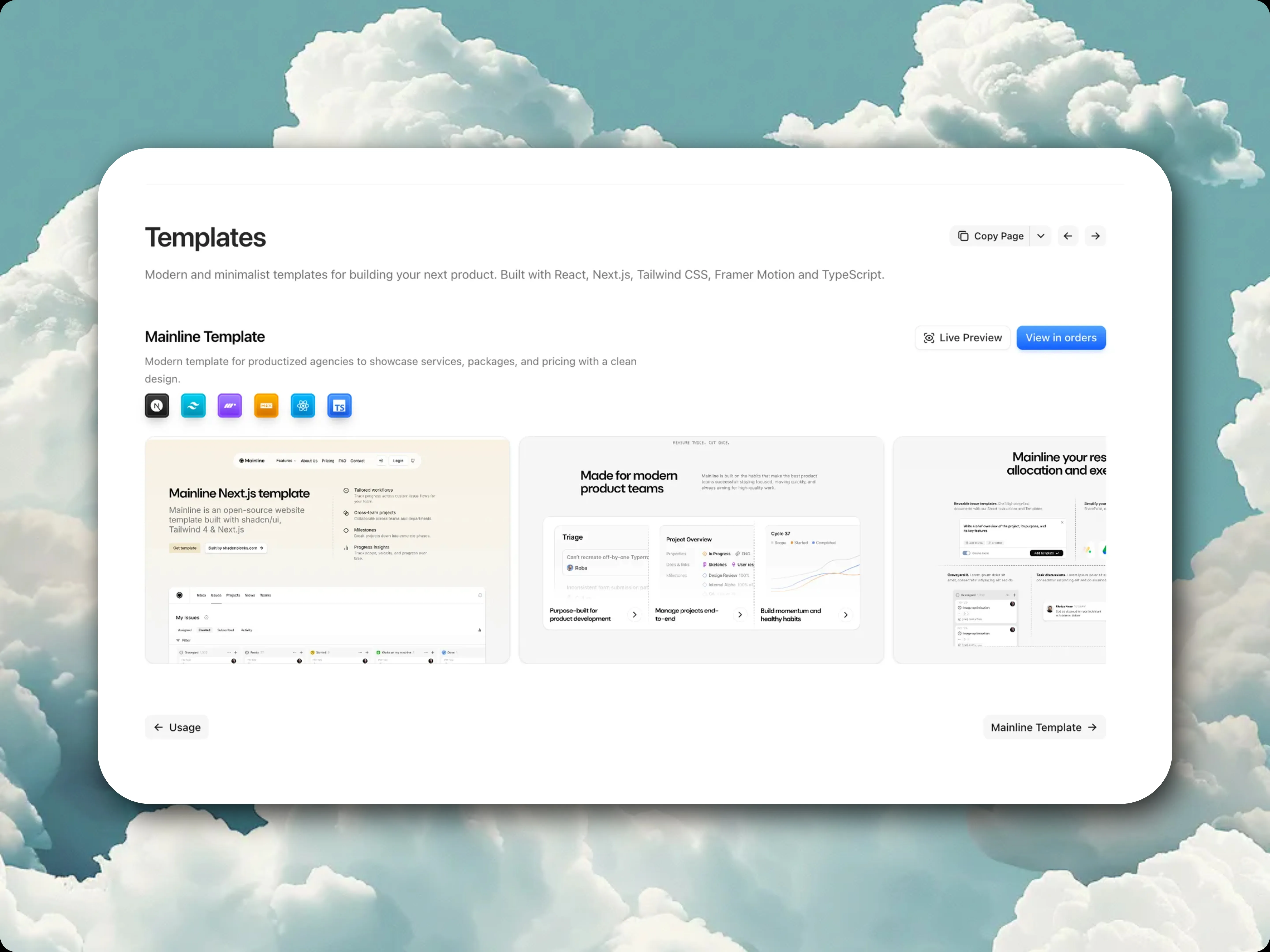 Template library interface