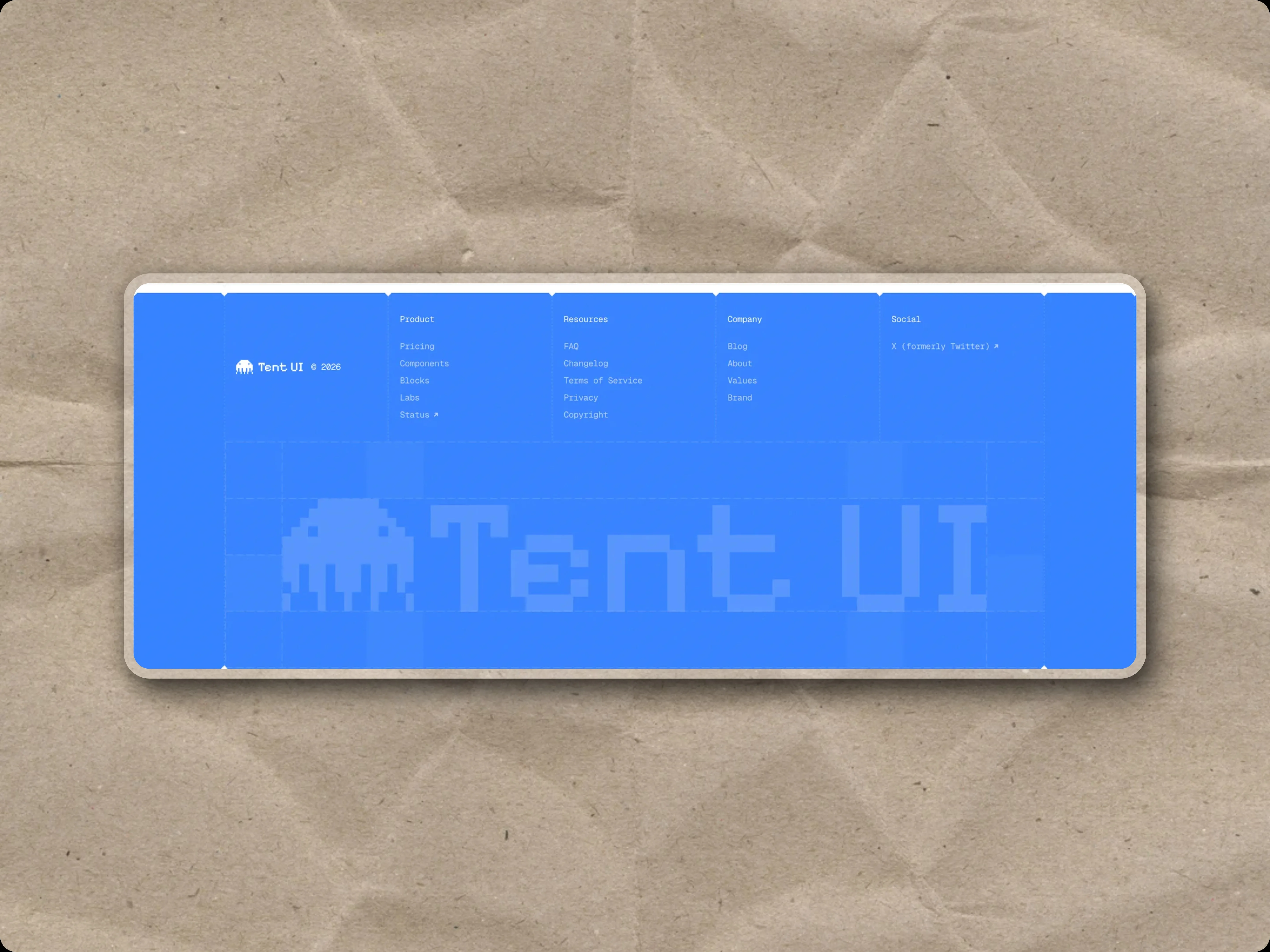 Component library site footer